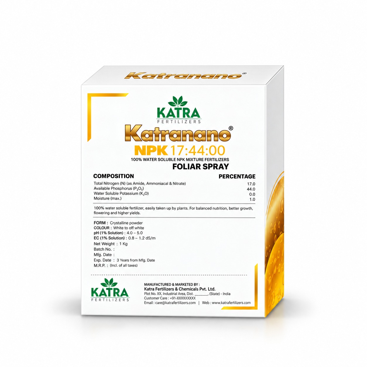 Katra Nano -NPK 17:44:00 (200Gm)