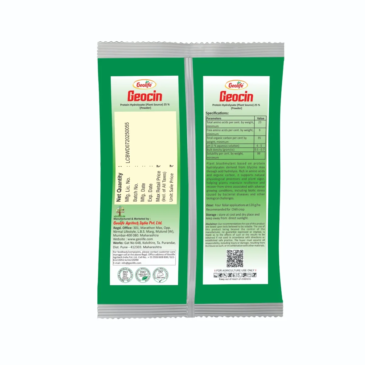 Geolife Geocin Organic Bactericide