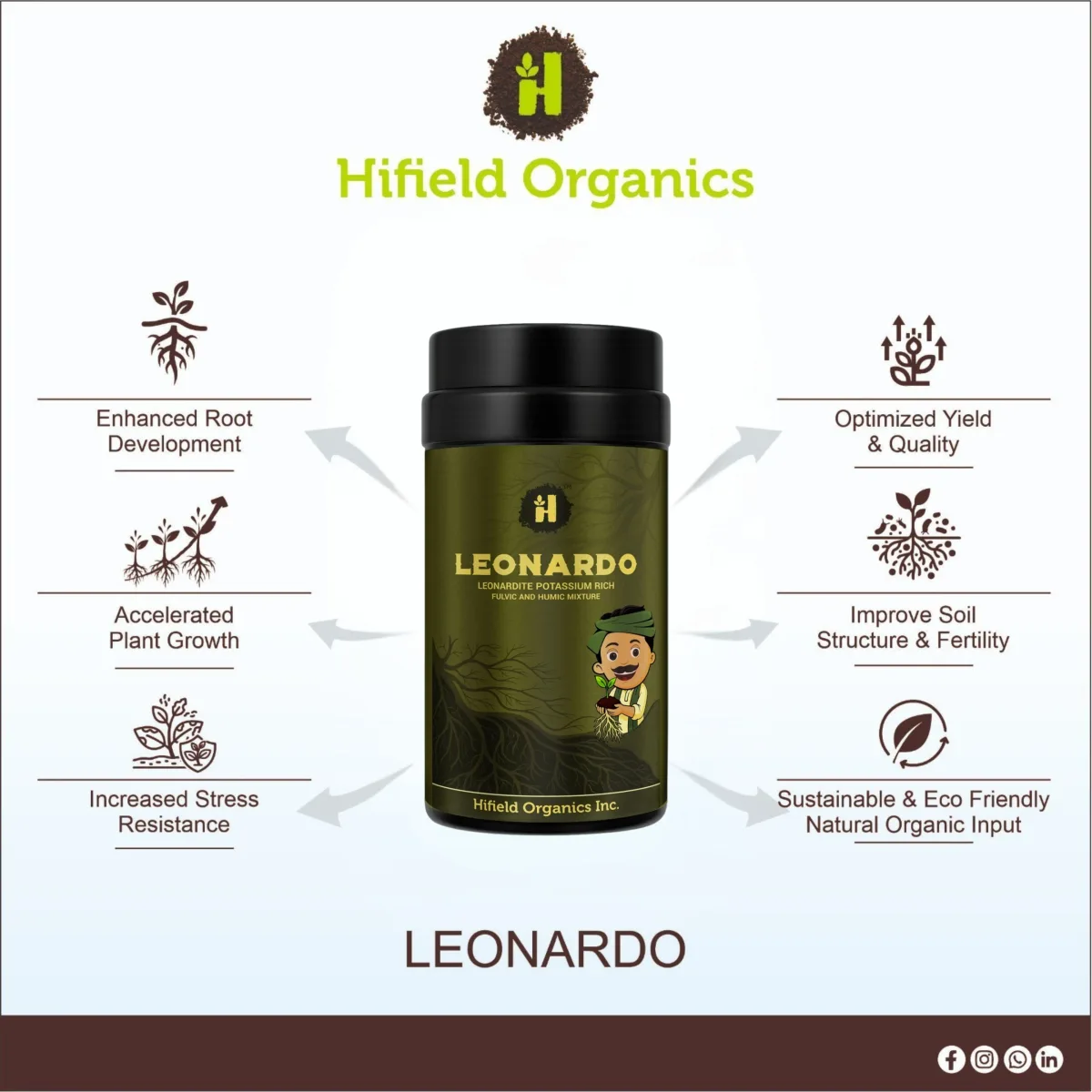 Hifield Leonardo - Humic & Fulvic Acid 76%