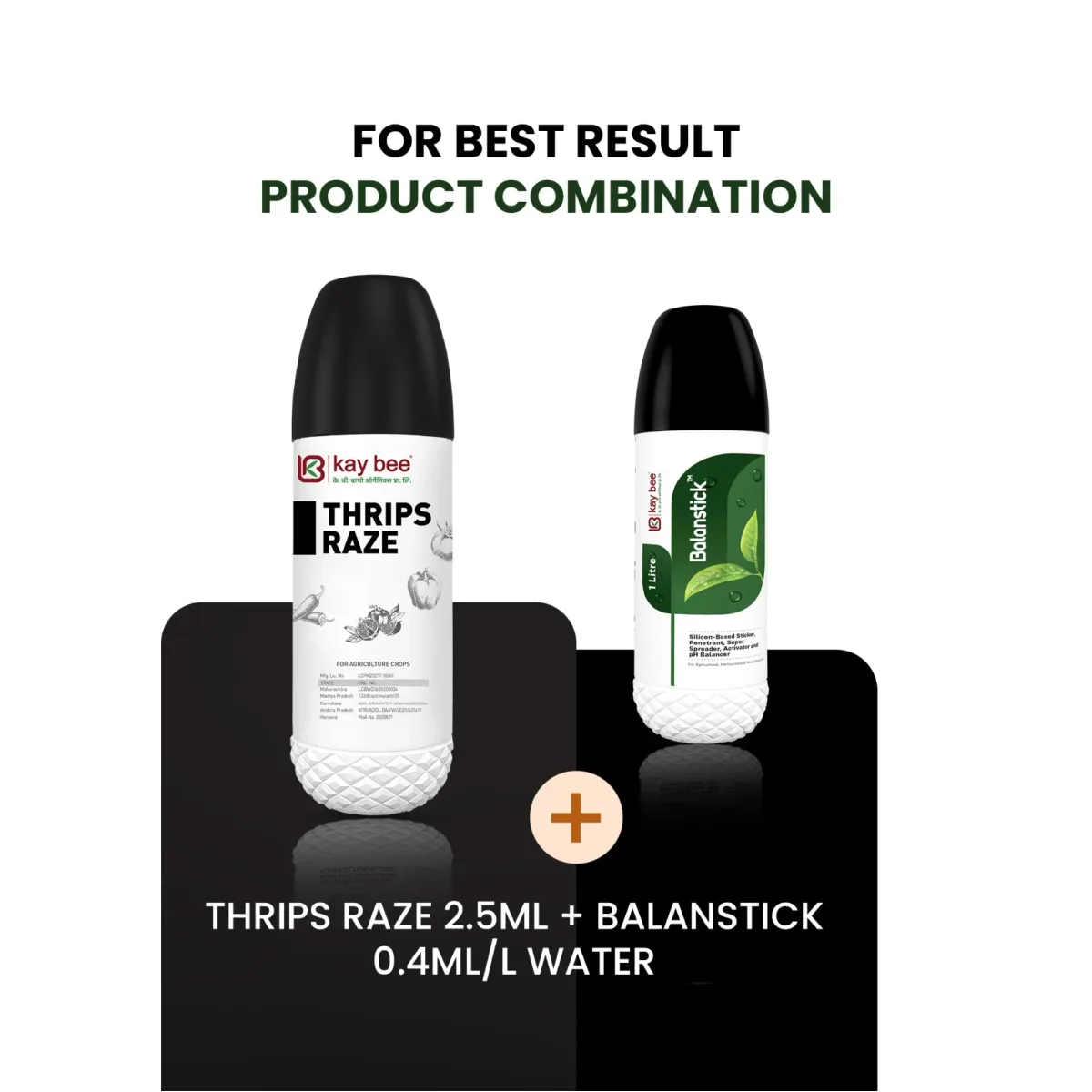 Kay Bee Bio Thrips Raze (Black Thrips Special) | Organic Black Thrips Control for Vegetables, Fruits, Flowers, Cash Crops & More | Plant-Based, Residue-Free, Eco-Friendly