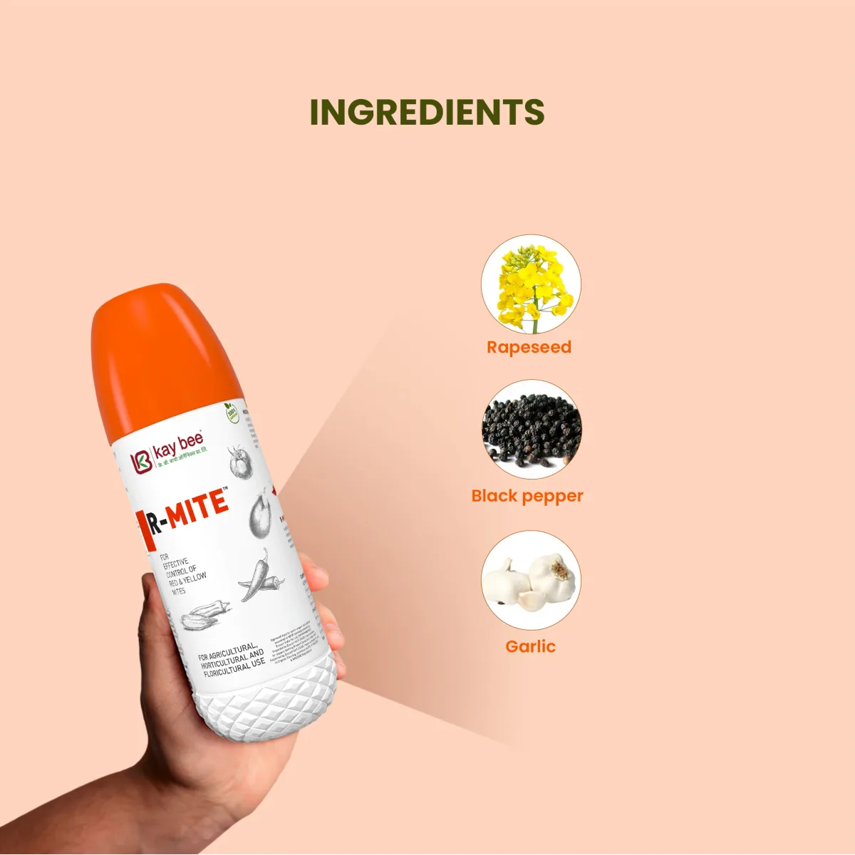 Kay Bee R-Mite | Red Mite Controls Insect for Agriculture, Farming | Red Mite and Yellow Mite Controls in Crops | Acaricide for Plants