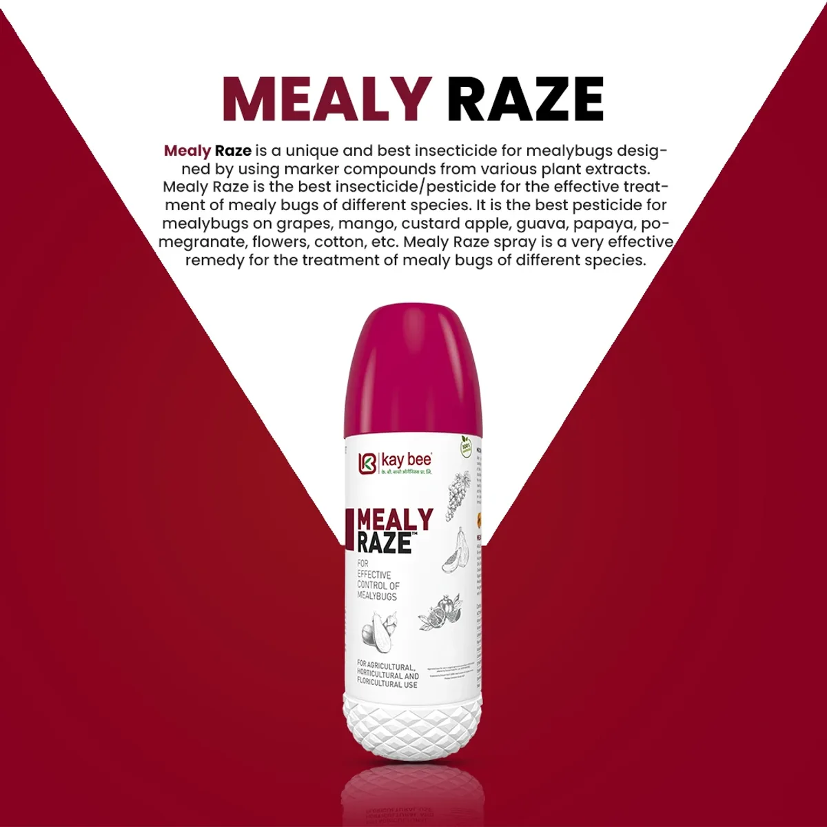 Mealy Raze – Best Insecticide for Mealybugs on Grapes, Mango, Pomegranate, Guava, Papaya, Cotton, and Other Crops
