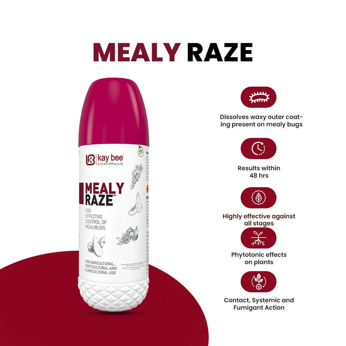 Mealy Raze – Best Insecticide for Mealybugs on Grapes, Mango, Pomegranate, Guava, Papaya, Cotton, and Other Crops