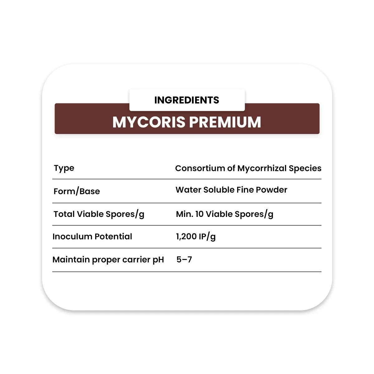 MYCORIS Premium VAM Mycorrhiza Bio Fertilizer | Enhances Root Growth, Nutrient Absorption & Soil Microbial Activity