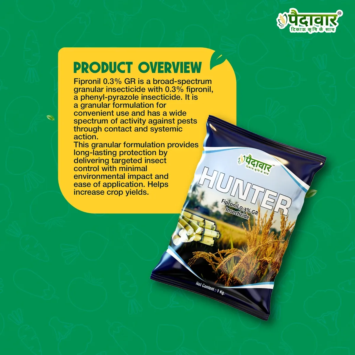 Paidavaar Hunter Insecticide - Chlorpyriphos 10% GR