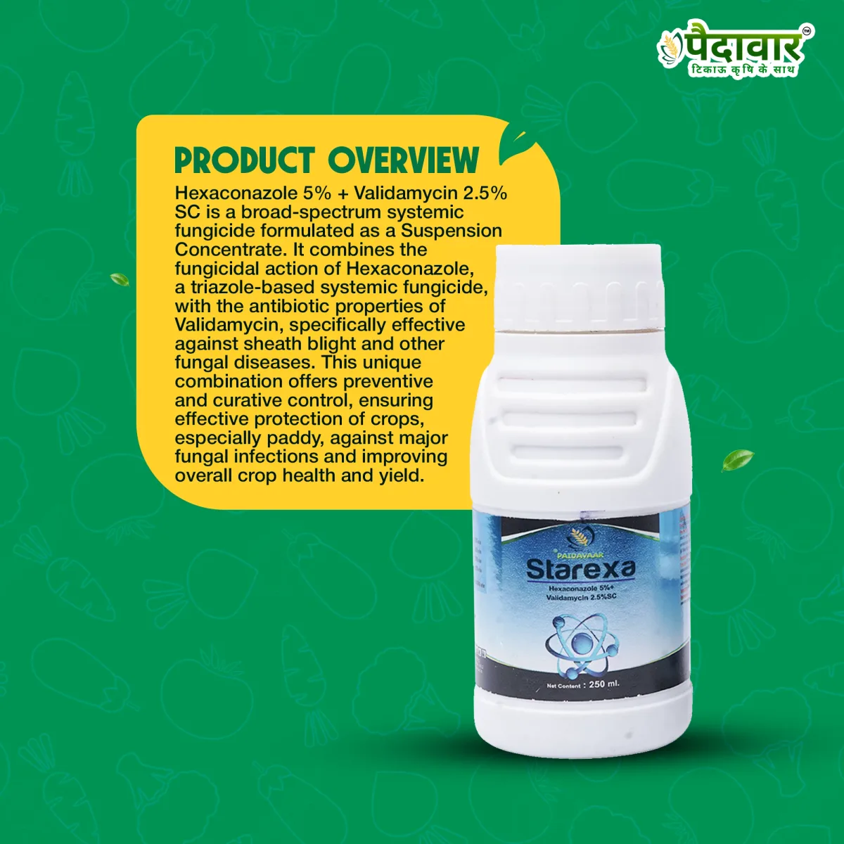Paidavaar Starexa Fungicide Hexaconazole 5% + Validamycin 2.5% SC
