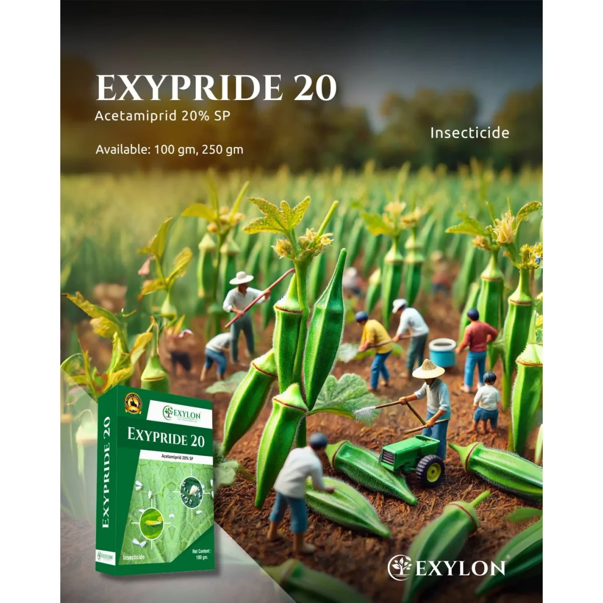 Exylon Exypride 20 (Acetamiprid 20% SP) – Effective Insecticide for Cotton, Chilli & more