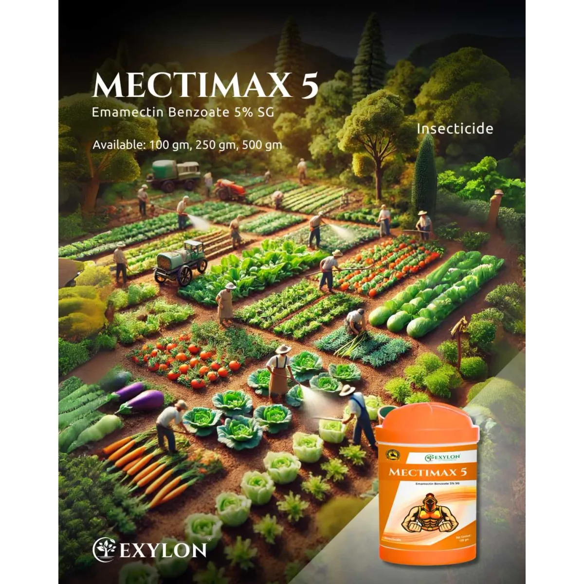 Exylon Mectimax 5 (Emamectin Benzoate 5% SG) – Effective Insecticide for Groundnut, Chilli, Vegetables & more