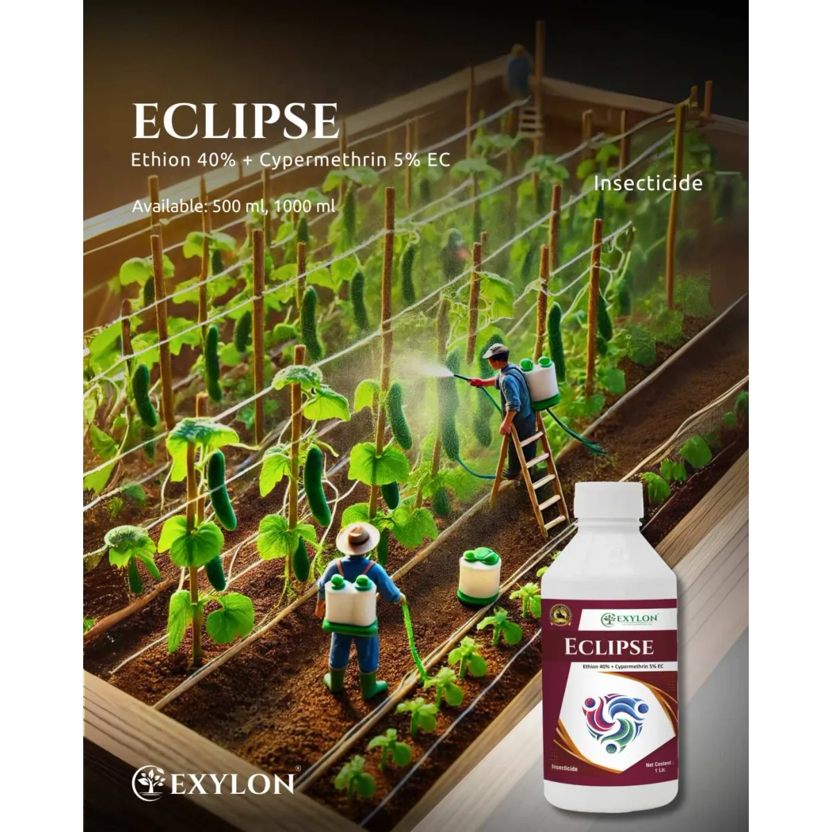 Exylon Eclipse (Ethion 40% + Cypermethrin 5% EC) – Effective Insecticide for Cotton, Paddy, Vegetables & more