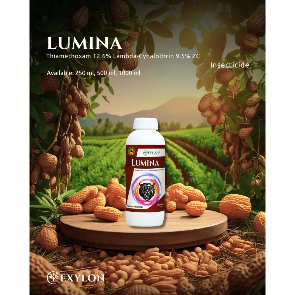 Exylon Lumina (Thiamethoxam 12.6% + Lambda-Cyhalothrin 9.5% ZC) – Effective Insecticide for Groundnut, Chilli, Vegetables & more