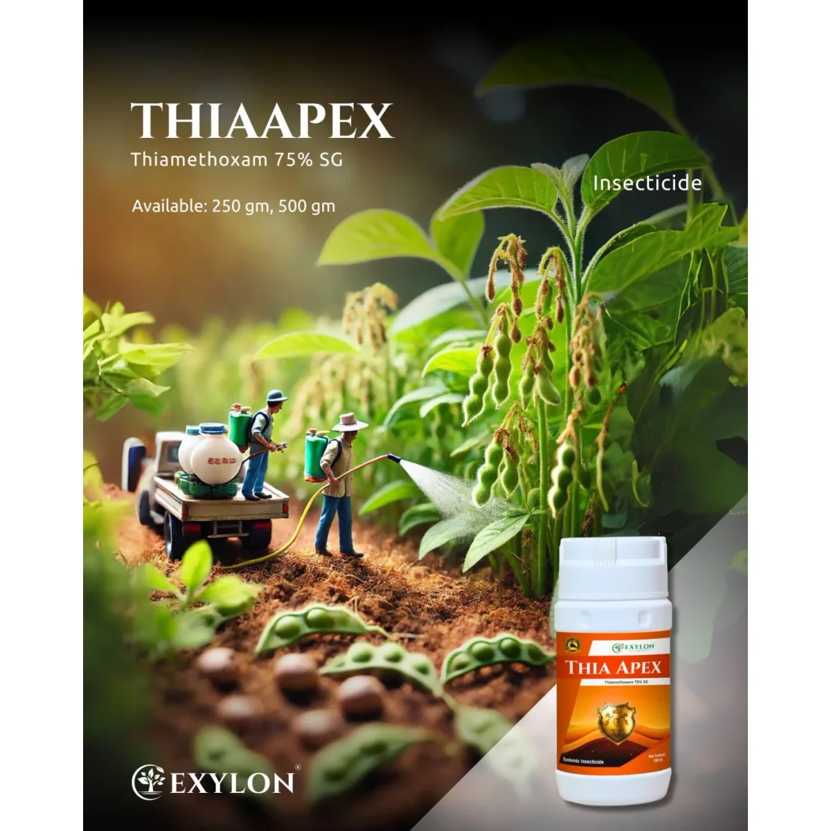 Exylon Thiaapex (Thiamethoxam 75% W/W SG) – Effective Insecticide for Groundnut, Chilli, Vegetables & more