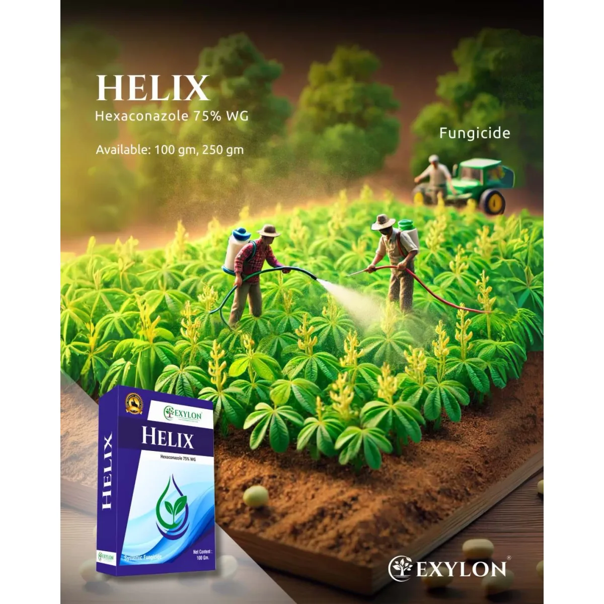 Exylon Helix (Hexaconazole 75% WG) – Effective Fungicide for Groundnut, Paddy, Vegetables & more